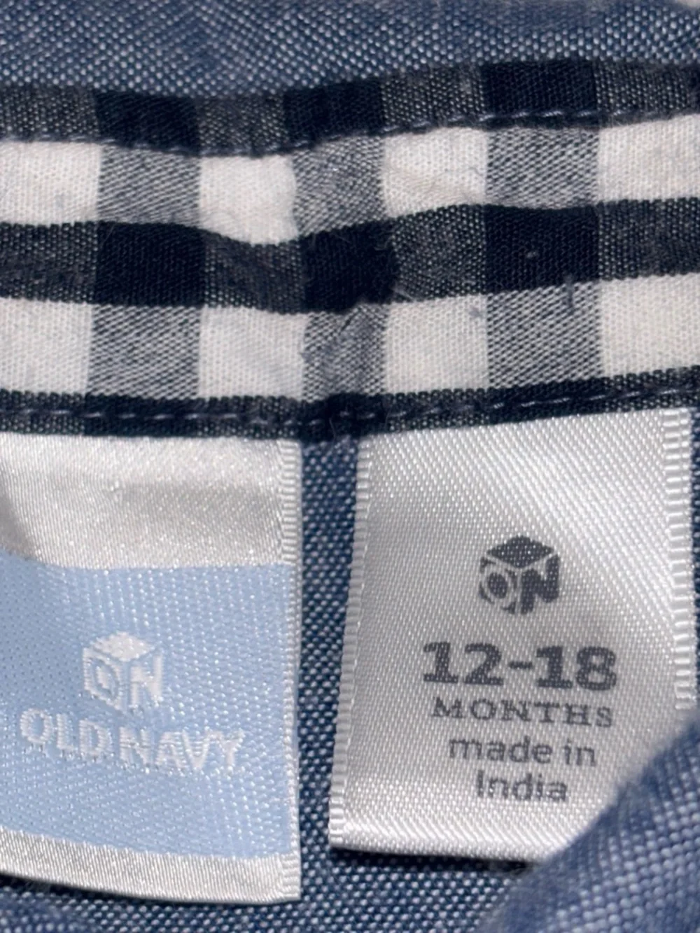 Old navy blue Chambray Shortall for Kids